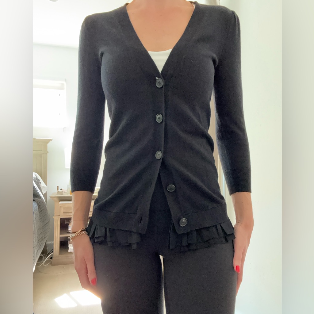 Theory Black Cardigan Sweater